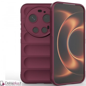 Magic Shield guminis dėklas - bordo spalvos (Xiaomi 17 Ultra) Magic Shield guminis dėklas - bordo spalvos (Xiaomi 17 Ultra)